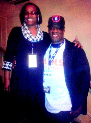 Gloria, Production Assistant and David Mims, Producer